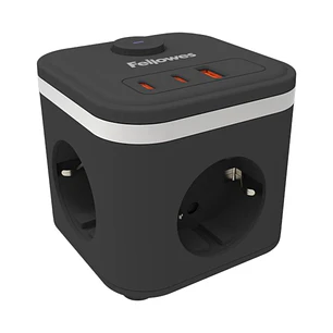 Fellowes Cubo Multienchufe USB Negro