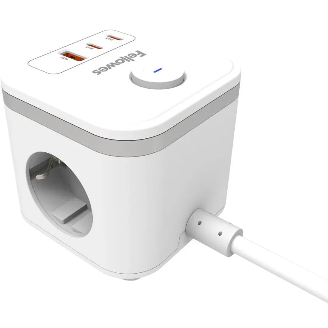Fellowes Cubo Multienchufe USB Blanco 2