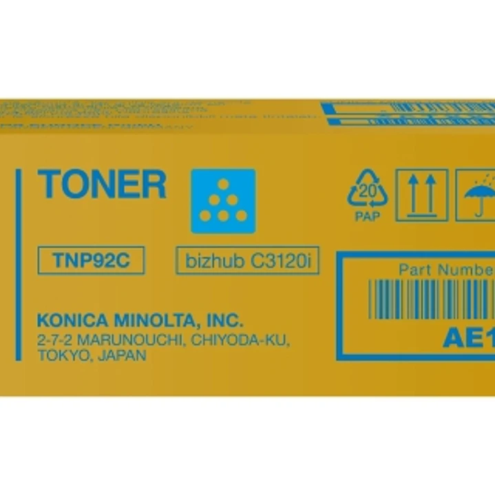 Konica Minolta TNP92 Cyan Cartucho de Toner Original TNP92C/AE1Y450 1