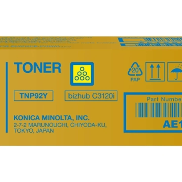 Konica Minolta TNP92 Amarillo Cartucho de Toner Original TNP92Y/AE1Y250 1