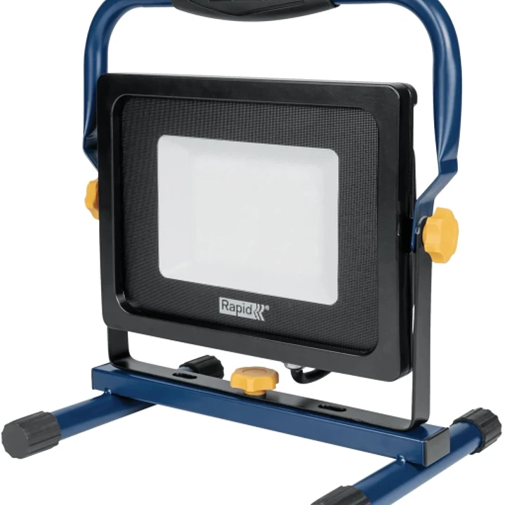 Rapid The Painter+ Foco LED 5000 Lumenes - Luz Blanca Fria 6000 Kelvin - Cristal Esmerilado - Ideal para Pintar y Empapelar - Cable de 2.5m - Color Az 1