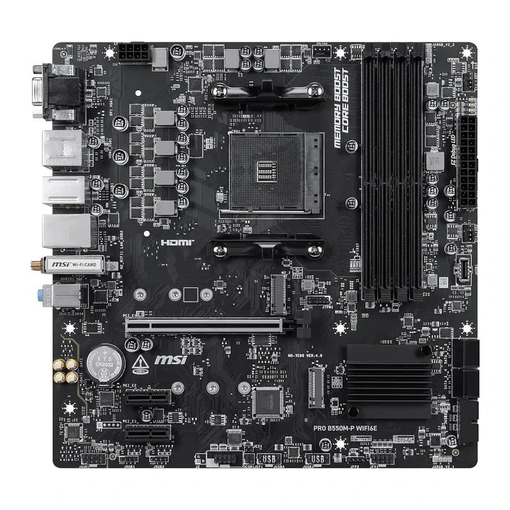 MSI Placa Base PRO B550M-P WIFI6E mATX AM4 2