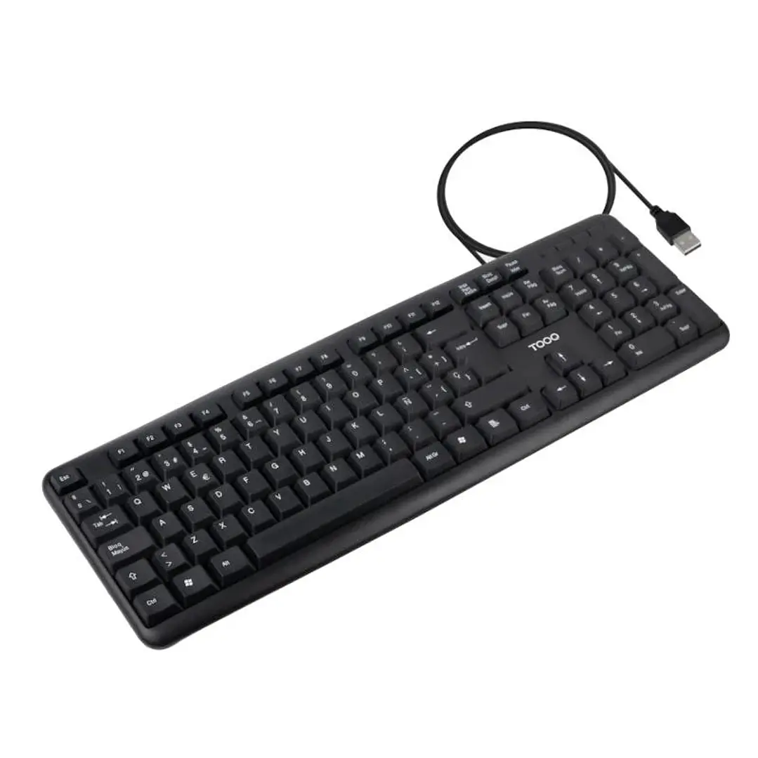 Tooq Teclado USB estándar 104 teclas Negro 1