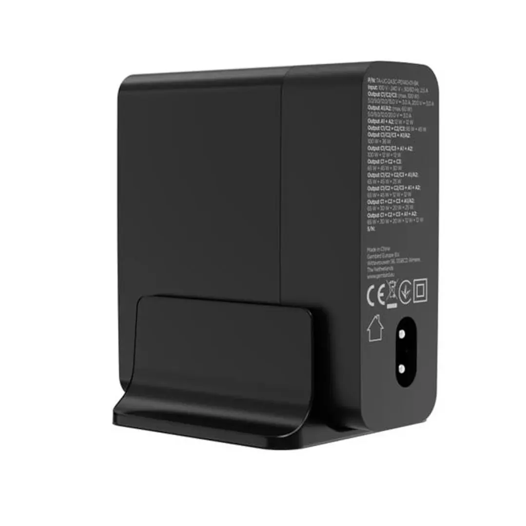 Gembird Cargador rápido USB GaN 5 puertos 140 W 2