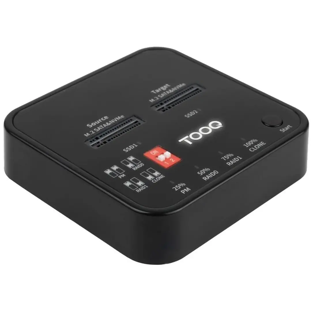 Tooq DockStation 2xSSD M.2NVMe PCIe USB-C3.2 Clone 1