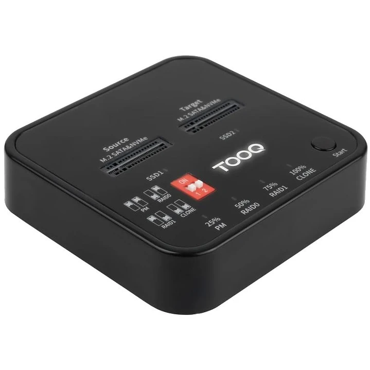 Tooq DockStation 2xSSD M.2NVMe PCIe USB-C3.2 Clone 1