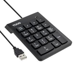 Tooq Teclado USB Numérico 19 teclas Negro