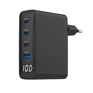 Gembird Cargador rápido USB GaN  4 P  100 W LCD