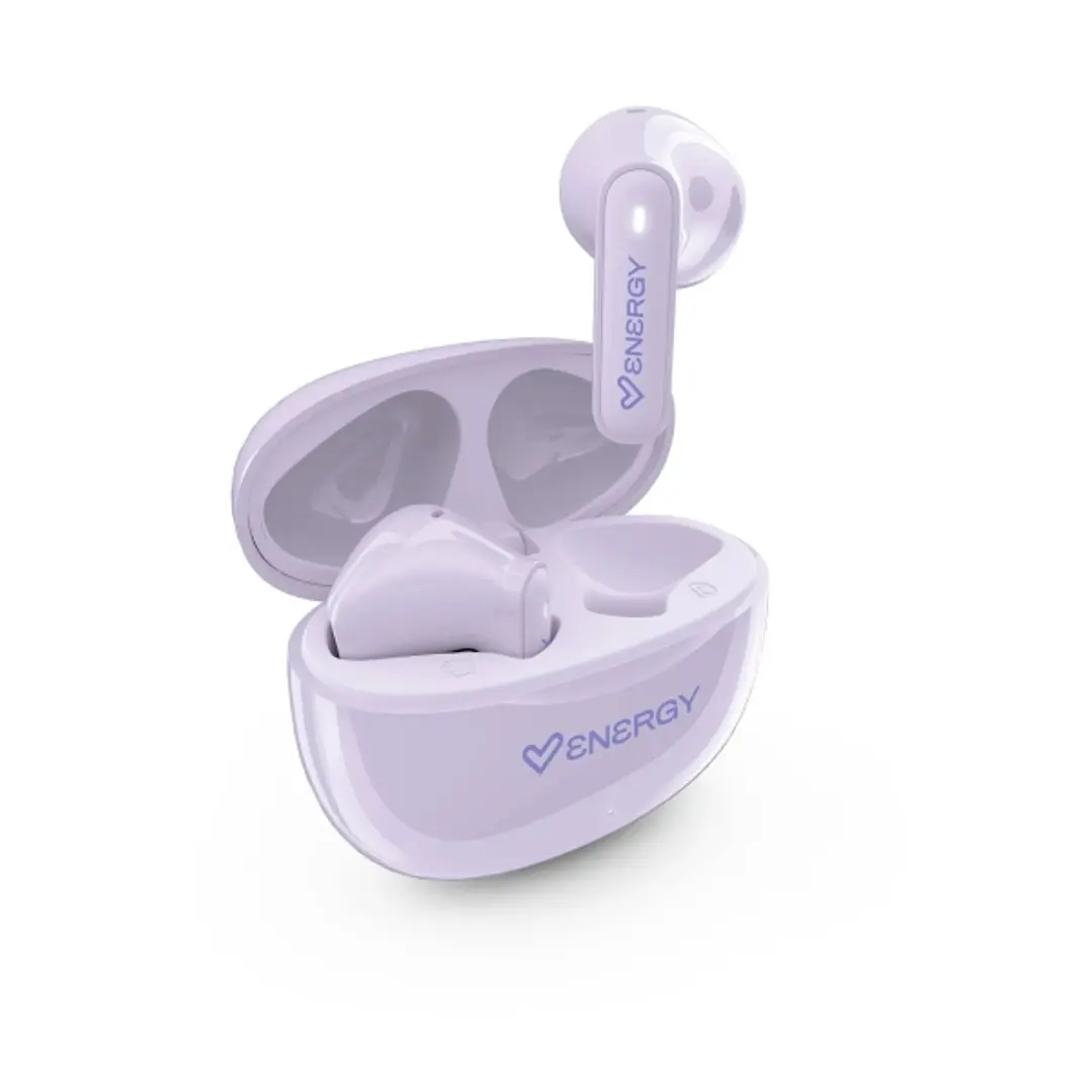 Energy Sistem PopBuds Auriculares True Wireless - Bluetooth 6.0 - 20h Autonomia - Diseño Compacto - Color Lila 1