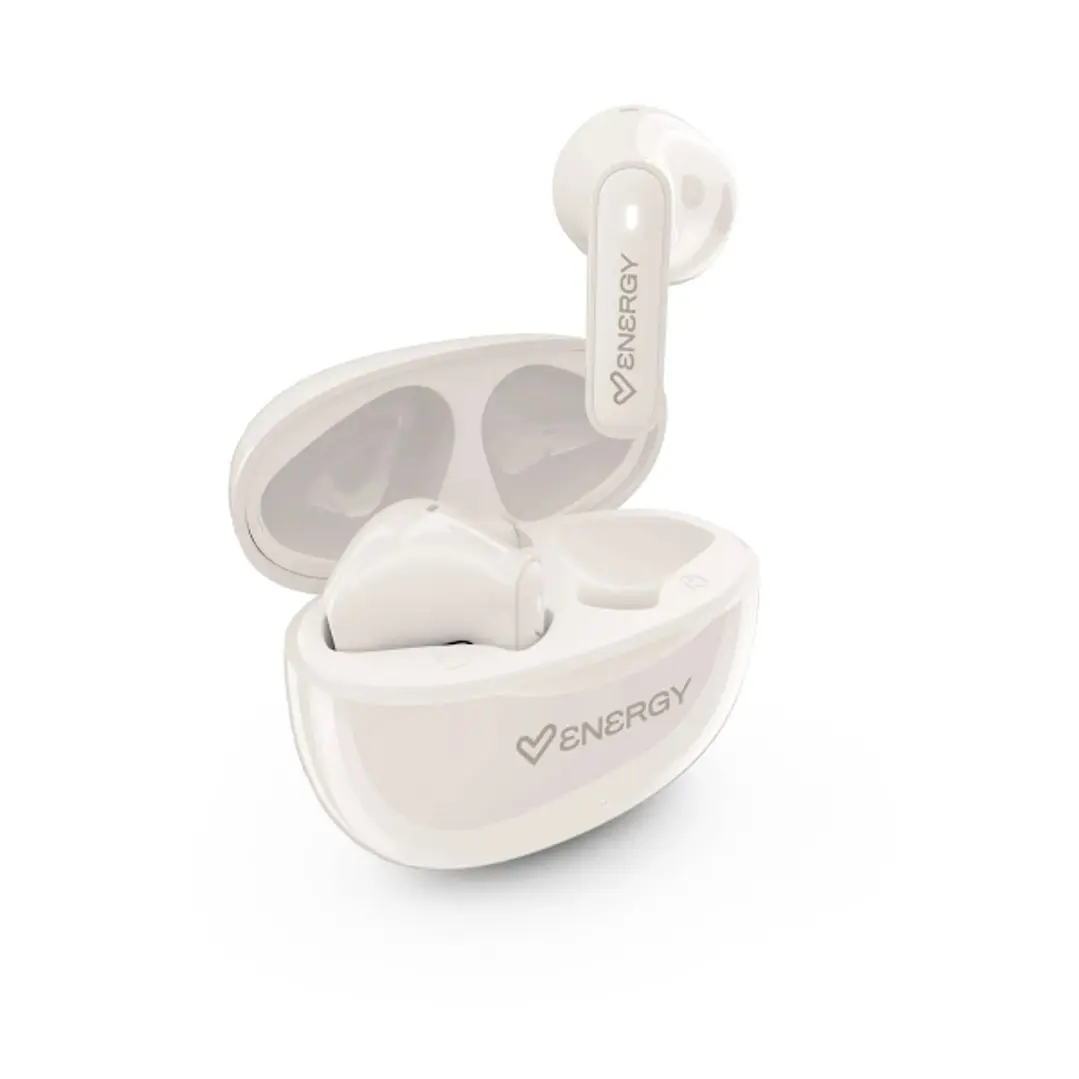 Energy Sistem PopBuds Auriculares True Wireless - Bluetooth 6.0 - 20h Autonomia - Diseño Compacto - Color Blanco 1