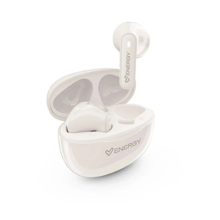 Energy Sistem PopBuds Auriculares True Wireless - Bluetooth 6.0 - 20h Autonomia - Diseño Compacto - Color Blanco 1