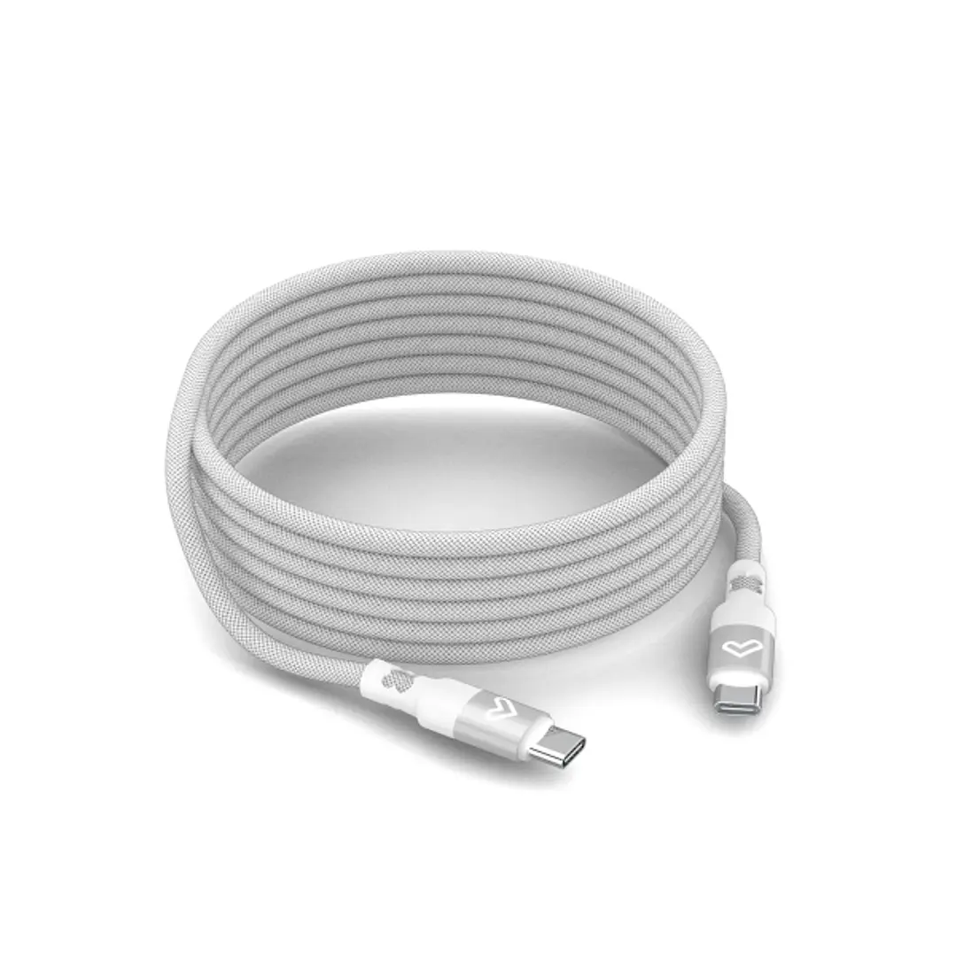 Energy Sistem Magnet Roll Cable USB-C 2.0 - Hasta 60W y 480Mbps - Compatible con PowerDelivery - Recubierto con PVC y Algodon - 1.5 Metros - Color Bla 1