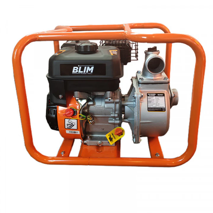 Blim Motobomba a Gasolina - Potencia 7HP - Cilindrada 212cc - Caudal 25.000L/h - Salida 50mm - Elevacion 35m - Autoaspirante - Arranque Manual - 24kg  1