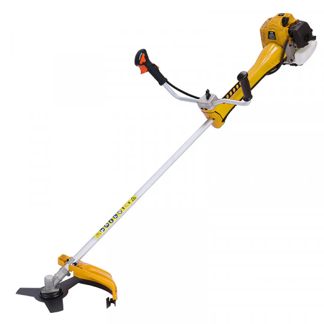 Blim Desbrozadora a Gasolina - Cilindrada 65cc - Potencia 2.3kW - 2 Tiempos - Eje 28mm - Cuchilla 3T - Cabezal de Hilo de Nylon - Arnes Profesional -  1