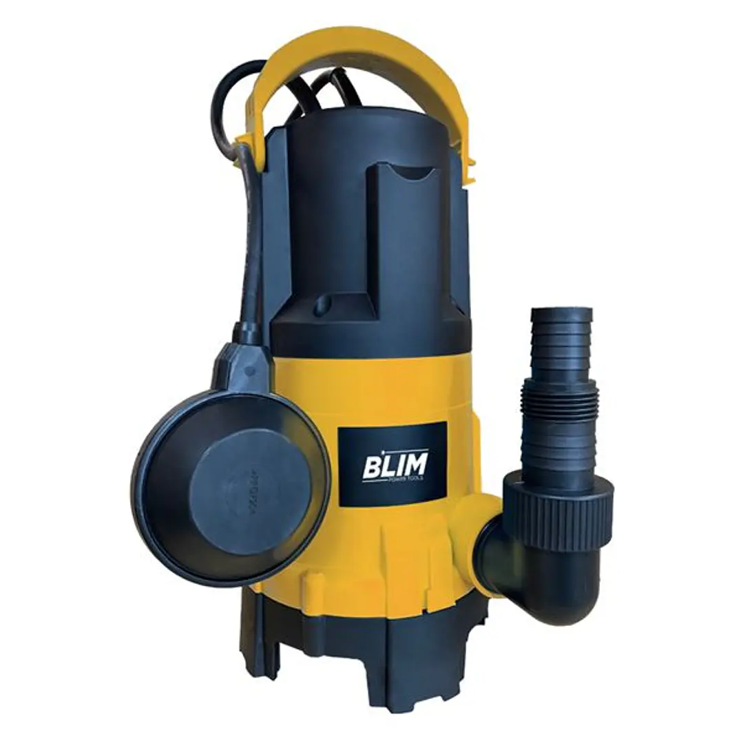 Blim 3 en 1 Bomba Sumergible - Potencia 750W - Caudal 14.000L/h - Elevacion 7.5m - Solidos Ajustables 1/5/25mm - IPX8 - Cable 10m - Aguas Limpias y Su 1