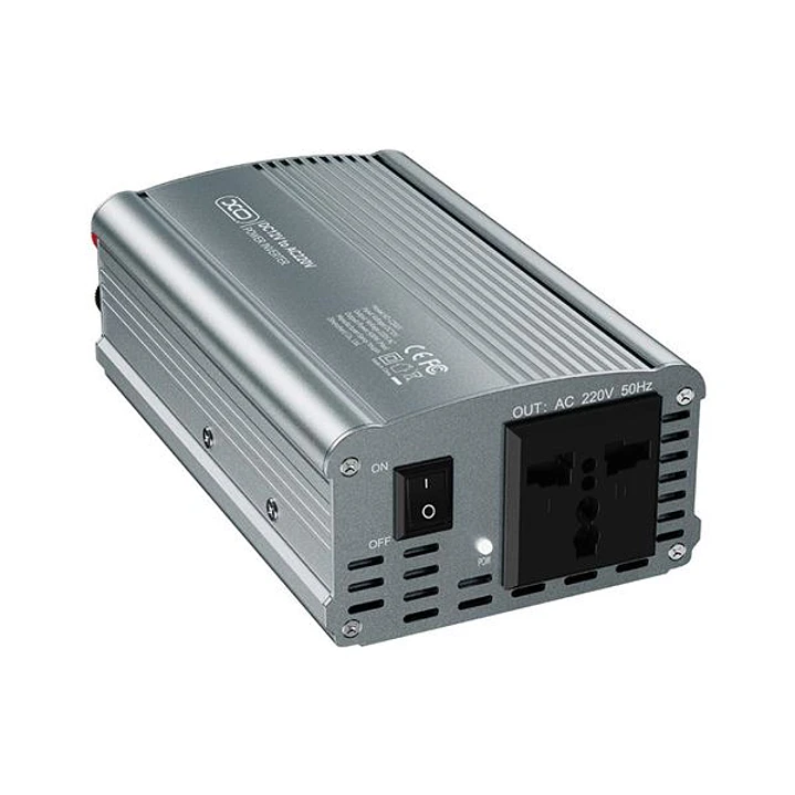 XO CZ021 Inversor de Corriente - Potencia 500W - 12V a 220V - Frecuencia 50Hz - Eficiencia 80% - Carcasa de Aluminio - Protecciones Integradas - Indic 1