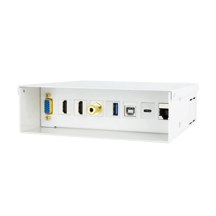 Nanocable Caja de Conexiones Multimedia - VGA - 2x HDMI - Jack 3.5mm - USB-C 10Gbps - USB-B 2.0 - USB-A 3.0 - RJ45 Cat.6A STP - Carcasa Metalica - 184 1