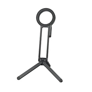 XO C180 Soporte Tripode Magnetico para Smartphone - Giro 360º - Aluminio - Anillo Magnetizante - Kit de Limpieza - Uso en Mano y Sobremesa - Ligero y 