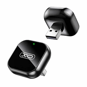 XO CZ026 Conversor CarPlay Inalambrico - USB-A - USB-C - Vinculacion Automatica - Solo iPhone - Conexion Inalambrica - Color Negro