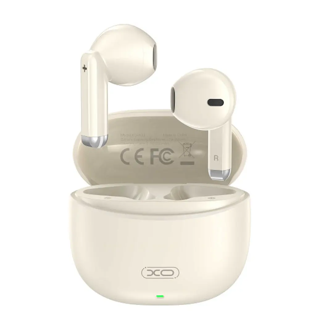 XO X33 Auriculares TWS - Bluetooth 5.3 - Intrauditivos - Estuche 250mAh - ABS y Policarbonato - USB-C - Color Beige 1