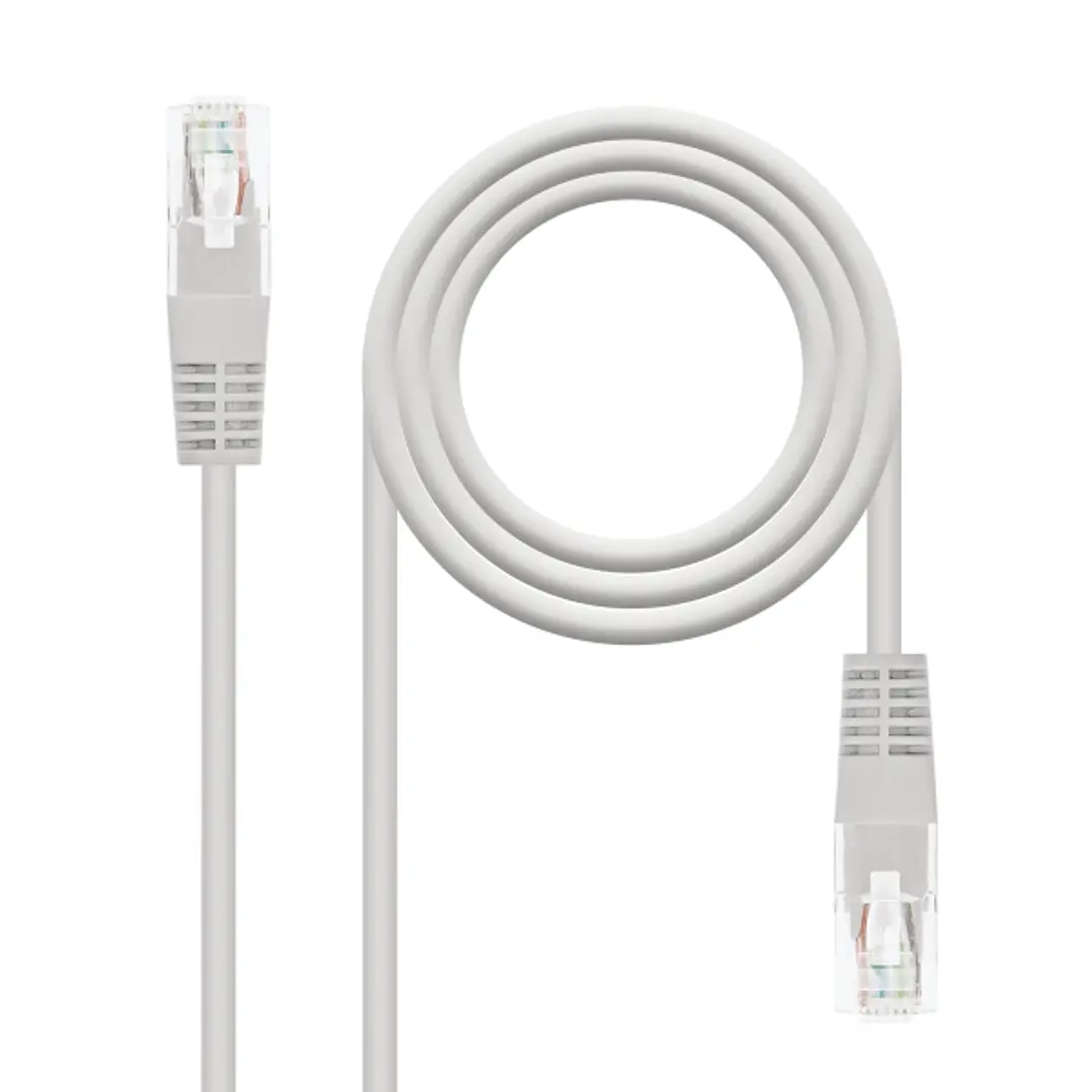 Nanocable Cable de Red - Cat.6 - Longitud 25m - UTP - AWG24 - Conductor OFC - Latiguillo RJ45 - Color Gris 1