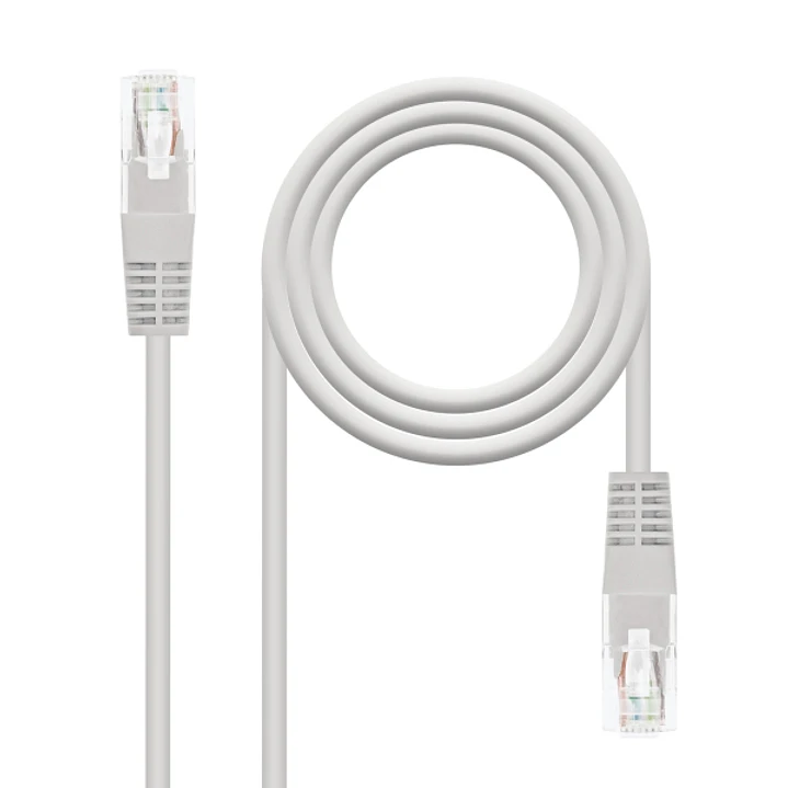 Nanocable Cable de Red - Cat.6 - Longitud 25m - UTP - AWG24 - Conductor OFC - Latiguillo RJ45 - Color Gris 1