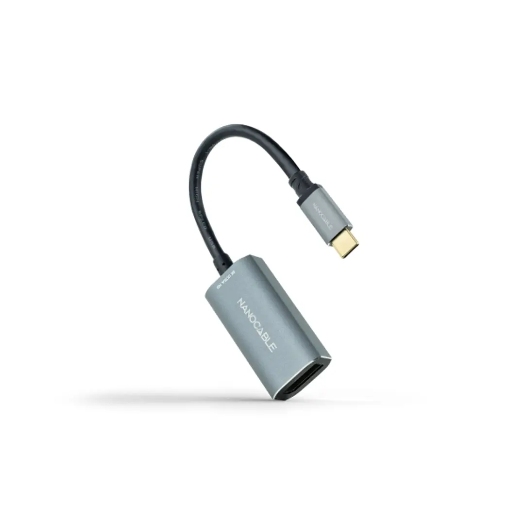 Nanocable Conversor de Video - USB-C a DisplayPort - Resolucion 8K a 60Hz - Carcasa de Aluminio - Longitud 15cm - Color Gris 1