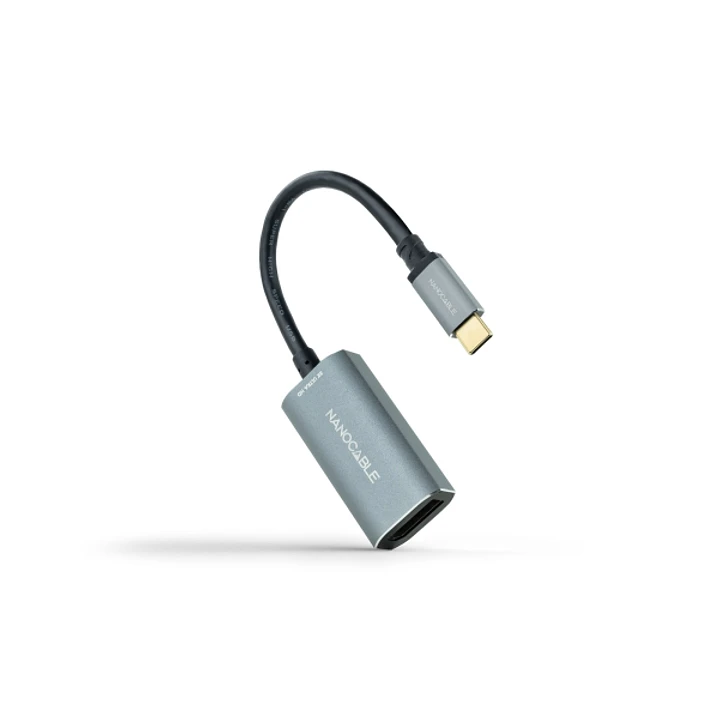 Nanocable Conversor de Video - USB-C a DisplayPort - Resolucion 8K a 60Hz - Carcasa de Aluminio - Longitud 15cm - Color Gris 1