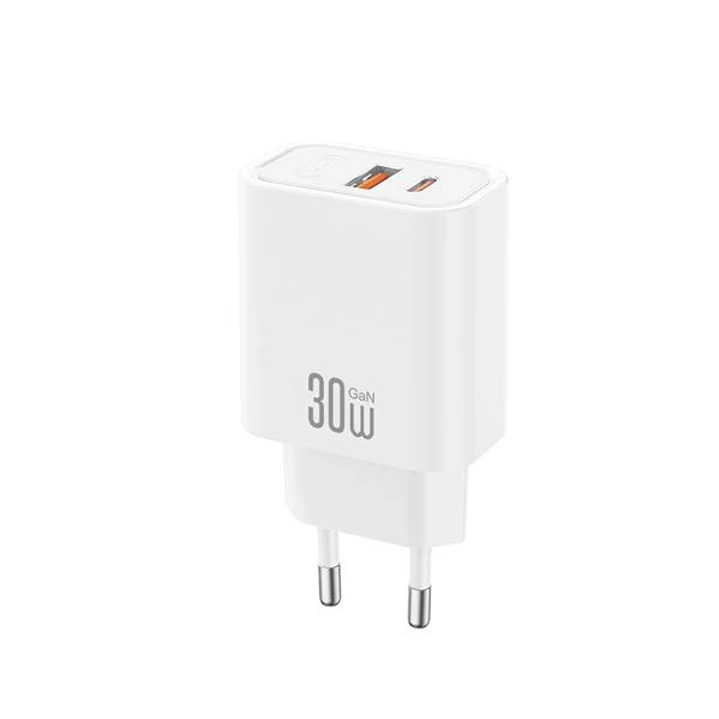 XO CE42 Cargador de Pared - USB-A 22.5W - USB-C 30W - Power Delivery - Quick Charge - Color Blanco 1