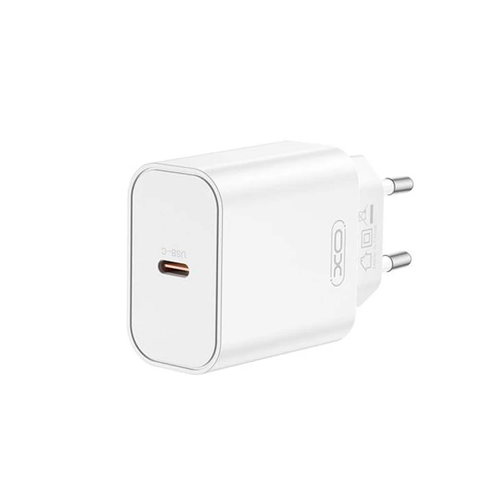 XO CE32 Cargador de Pared - Potencia 20W - USB-C - Power Delivery 3.0 - Carga Rapida - Policarbonato - Color Blanco 1
