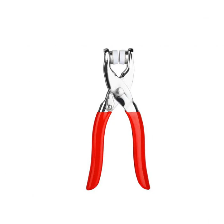 XO TS10 Tenaza Grimpadora y Perforadora - Colocacion de Botones - Accionamiento Manual - Color Rojo 1