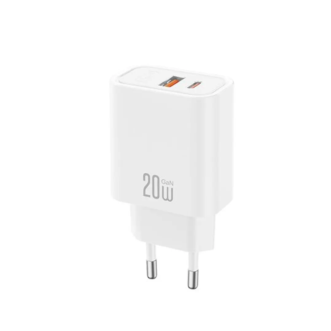 XO CE40 Cargador de Pared - USB-A 20W - USB-C 20W - Power Delivery - Quick Charge - Color Blanco 1