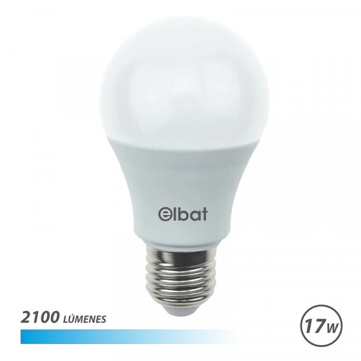 Elbat A65 Bombilla LED - Potencia 17W - Flujo Luminoso 2100lm - E27 - Temperatura de Color 6500K - Luz Fria - Apertura 220º - Vida Util 30.000h - 15.0 1