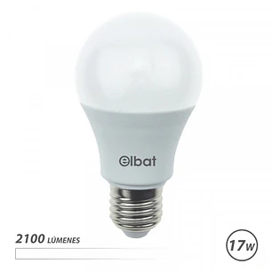 Elbat A65 Bombilla LED - Potencia 17W - Flujo Luminoso 2100lm - E27 - Temperatura de Color 4000K - Luz Blanca - Apertura 220º - Vida Util 30.000h - 15