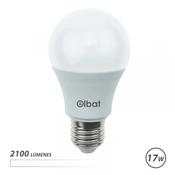 Elbat A65 Bombilla LED - Potencia 17W - Flujo Luminoso 2100lm - E27 - Temperatura de Color 4000K - Luz Blanca - Apertura 220º - Vida Util 30.000h - 15 1