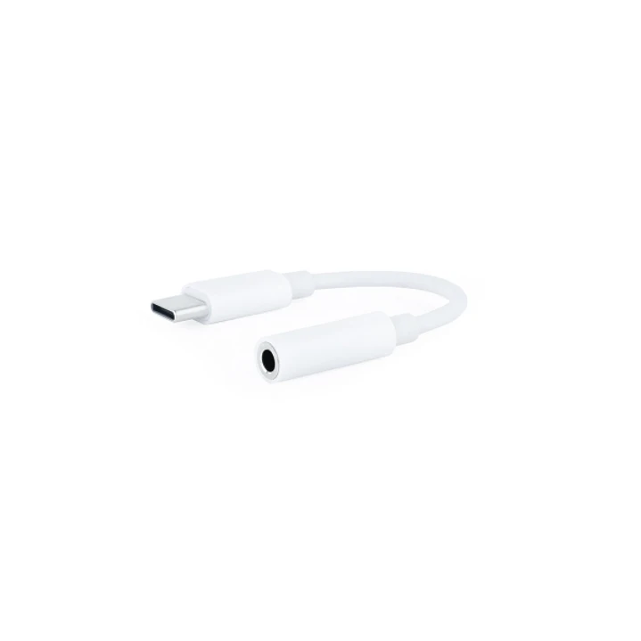Nanocable Adaptador de Audio - USB-C Macho - Jack 3.5mm Hembra - Longitud 11cm - Color Blanco 1