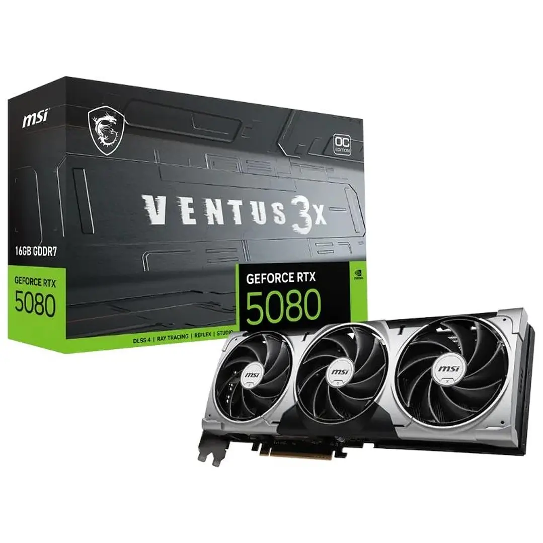 MSI VGA NVIDIA RTX 5080 16G VENTUS 3X OC BLACK 1