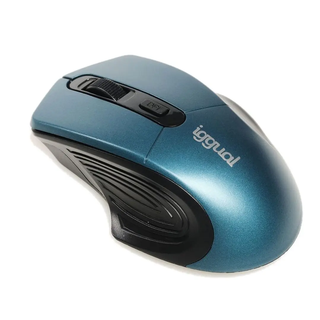 iggual Ratón inalámbrico ERGONOMIC-L-1600DPI azul 1