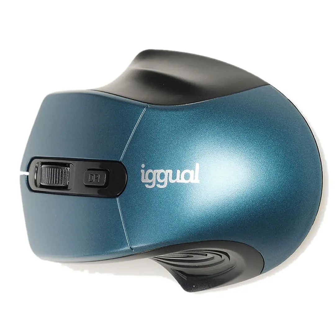 iggual Ratón inalámbrico ERGONOMIC-L-1600DPI azul 2