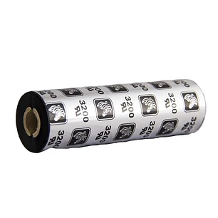 Zebra WAX/Resin 3200 Pack de 12 Cintas de Transferencia Termica Original - Cintas de mezcla Cera/Resina - Nucleo 12.7mm, Ancho 110mm, Longitud 74m