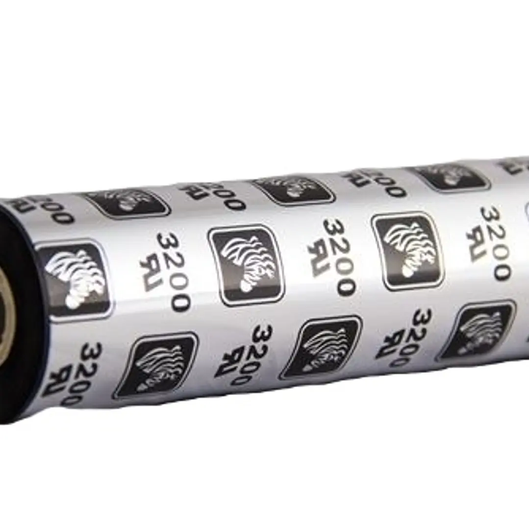 Zebra WAX/Resin 3200 Pack de 12 Cintas de Transferencia Termica Original - Cintas de mezcla Cera/Resina - Nucleo 12.7mm, Ancho 110mm, Longitud 74m 1
