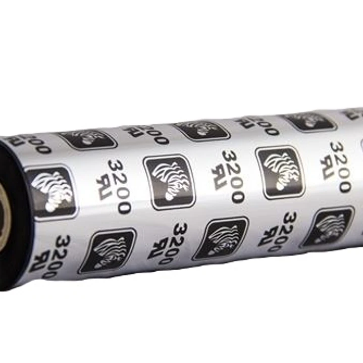 Zebra WAX/Resin 3200 Pack de 12 Cintas de Transferencia Termica Original - Cintas de mezcla Cera/Resina - Nucleo 12.7mm, Ancho 110mm, Longitud 74m 1
