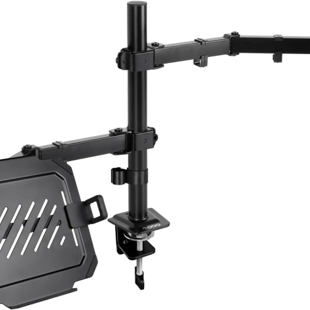 Tooq Soporte de Mesa para Monitor y Portatil - 2 Brazos - Pantallas de 13-32