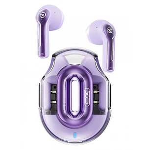 XO X43 Auriculares TWS - Bluetooth 5.4 - Autonomia hasta 18h con Estuche - USB-C - Emparejamiento Automatico - Compacto - Color Violeta