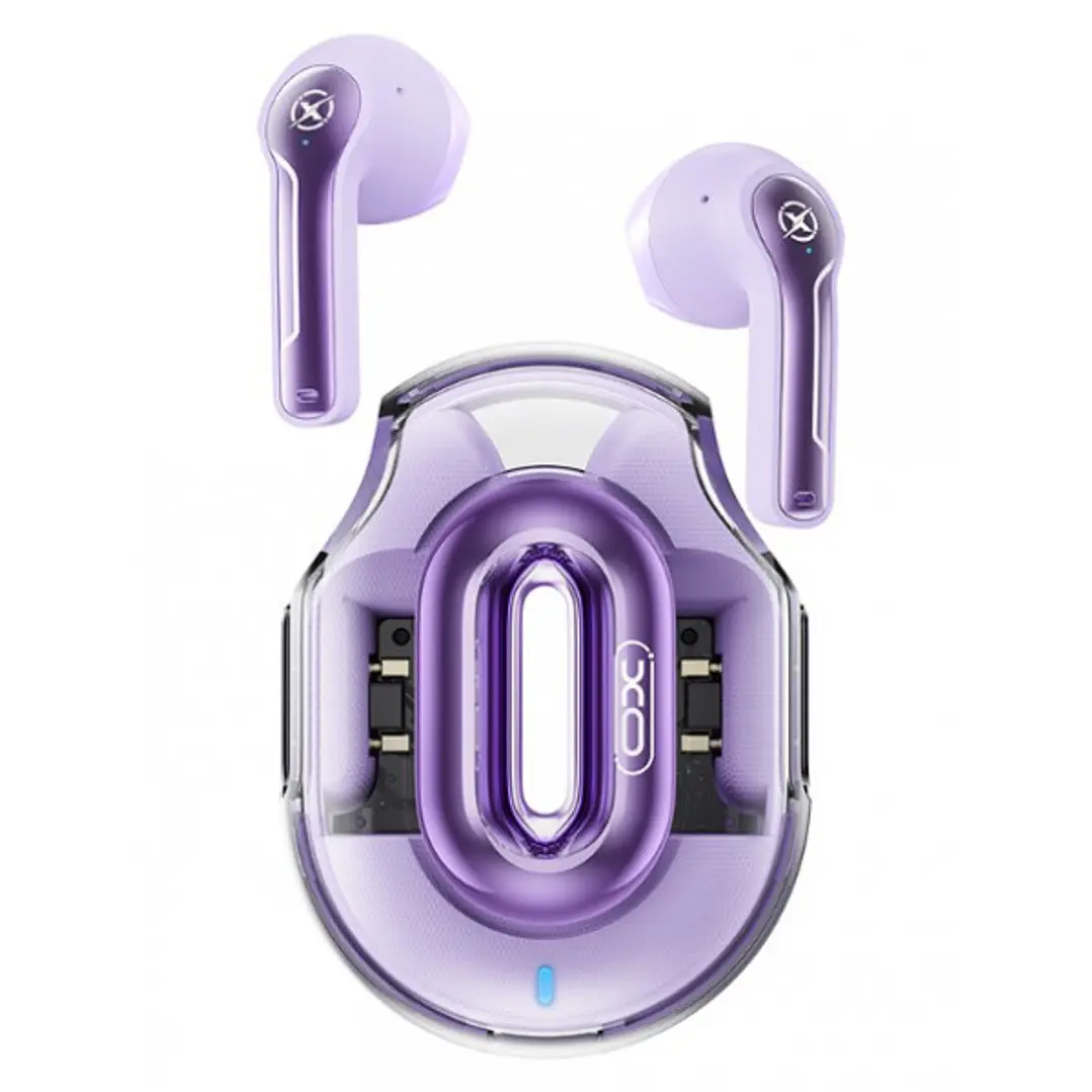 XO X43 Auriculares TWS - Bluetooth 5.4 - Autonomia hasta 18h con Estuche - USB-C - Emparejamiento Automatico - Compacto - Color Violeta 1