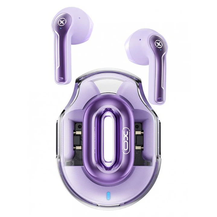 XO X43 Auriculares TWS - Bluetooth 5.4 - Autonomia hasta 18h con Estuche - USB-C - Emparejamiento Automatico - Compacto - Color Violeta 1