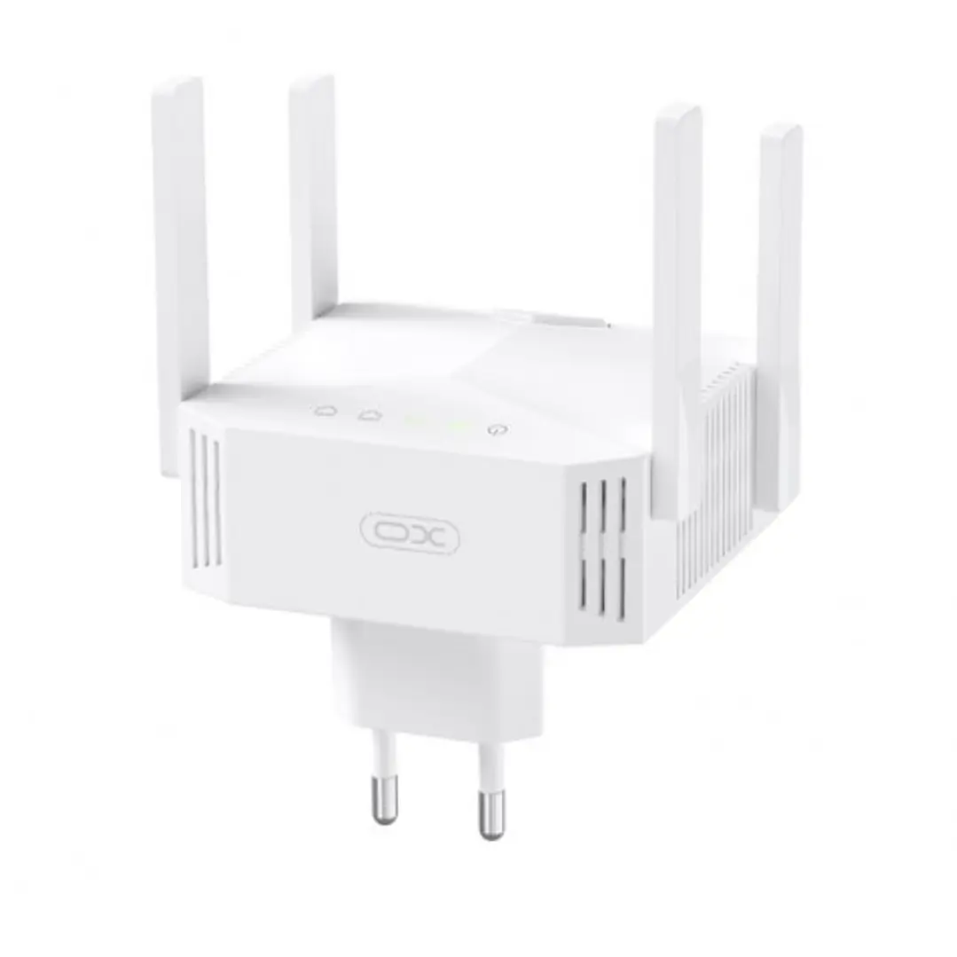 XO TX01 Repetidor WiFi - Doble Banda 2.4 y 5GHz - 300Mbps en 2.4GHz - 867Mbps en 5GHz - Antena Externa Omnidireccional - Enchufable - Color Blanco 1