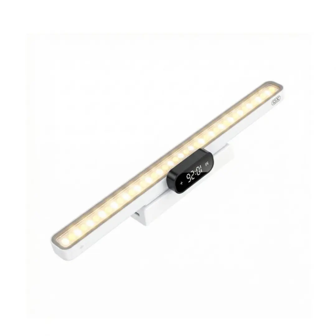 XO OZ18 Lampara de Escritorio Magnetica - Bateria 3600mAh - 3 Temperaturas de Color - 3000K / 4500K / 6500K - Brillo Ajustable - Inalambrica - 420x50x 1