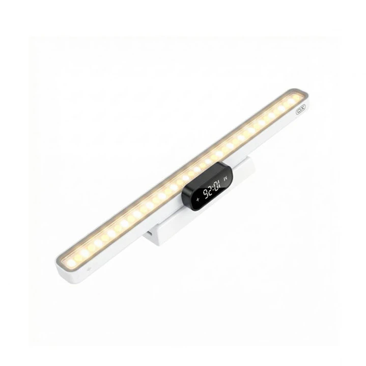 XO OZ18 Lampara de Escritorio Magnetica - Bateria 3600mAh - 3 Temperaturas de Color - 3000K / 4500K / 6500K - Brillo Ajustable - Inalambrica - 420x50x 1