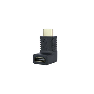 Nanocable Adaptador HDMI - Acodado 90 Grados - Conector Hembra a Macho - Color Negro